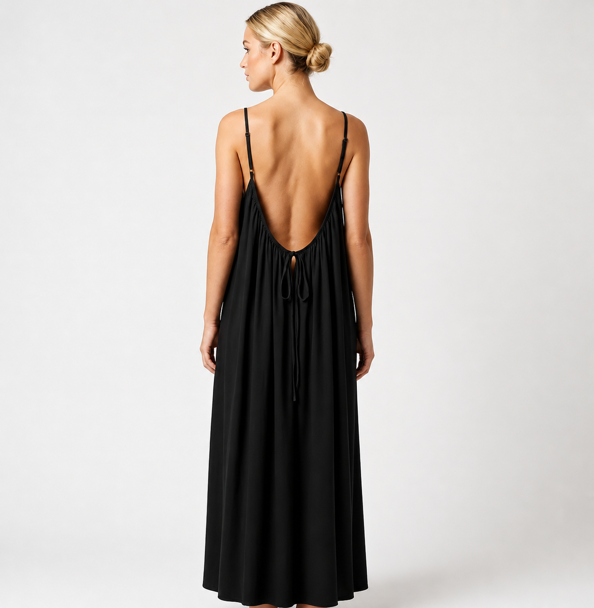 Low Backless Flow Dress