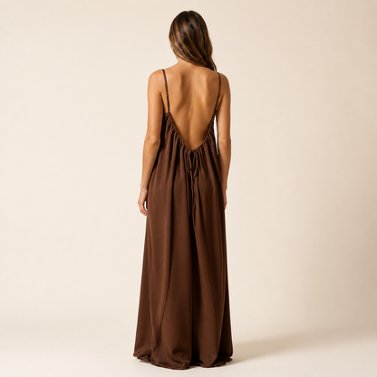 Low Backless Flow Dress