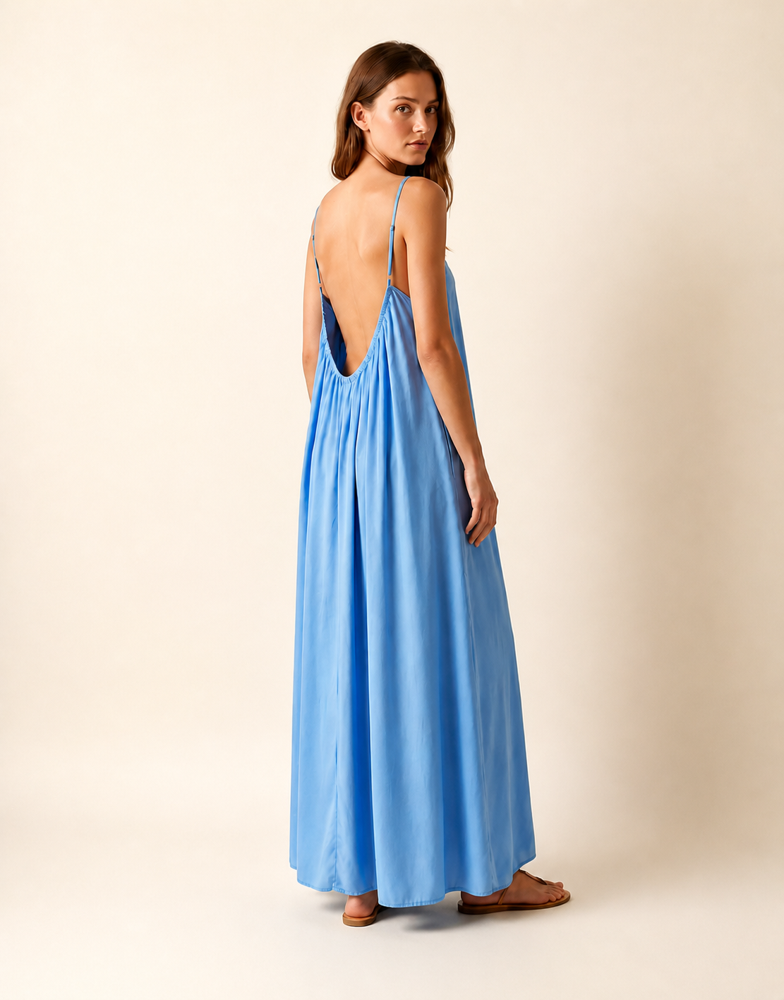 Low Backless Flow Dress